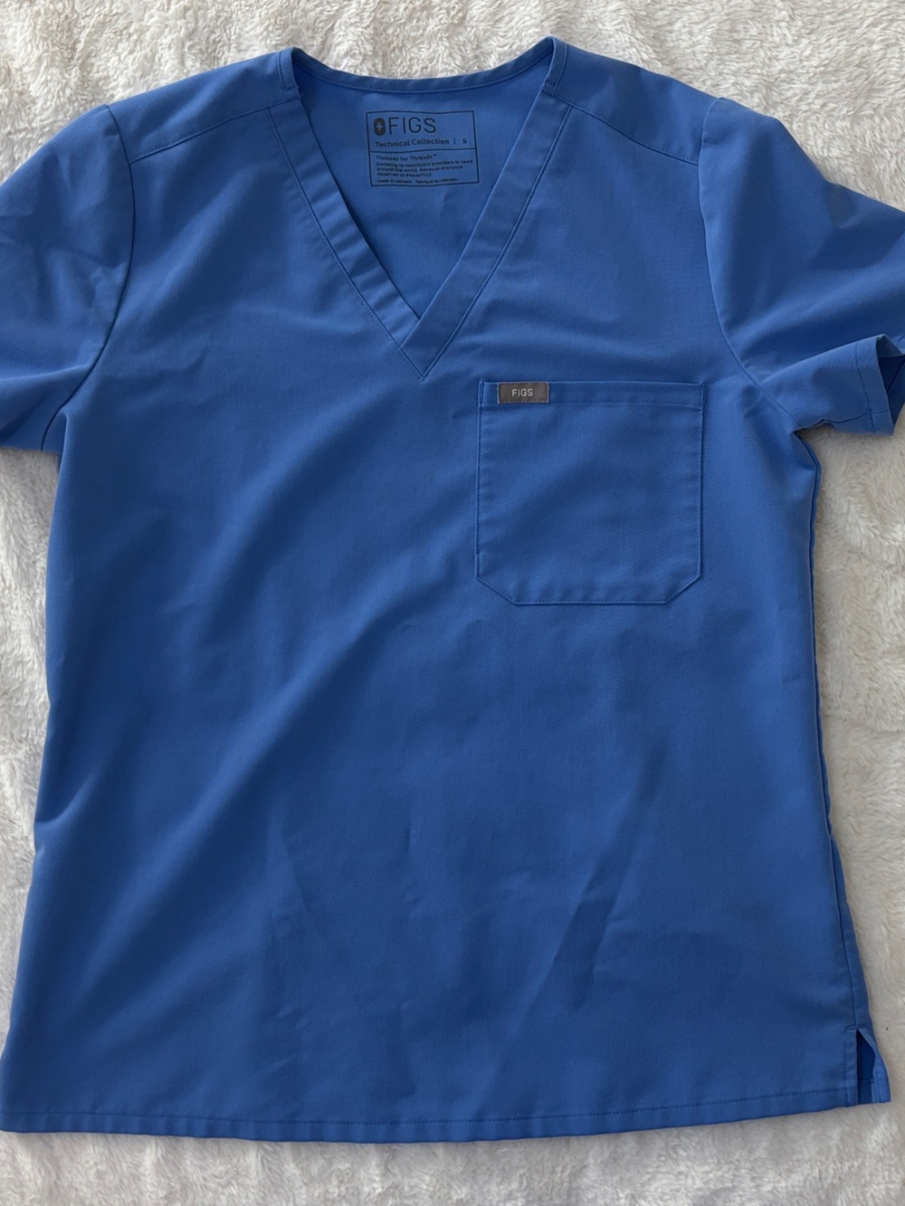 Figs Kids Scrub Top in Royal Blue